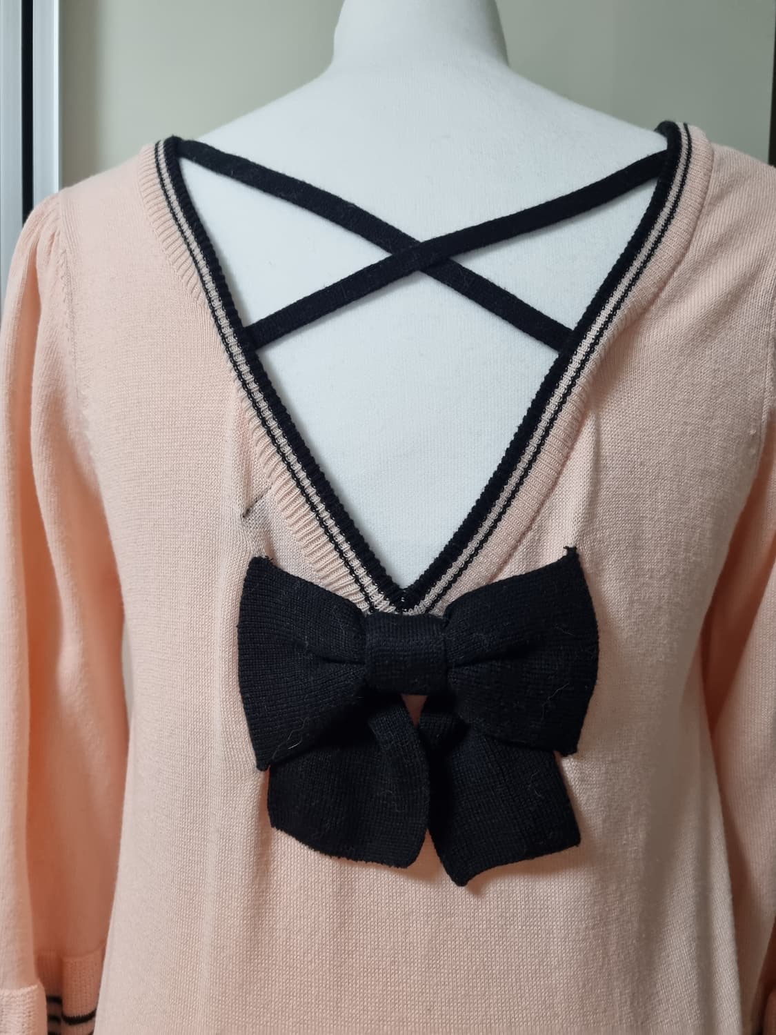 히메갸루 리본 니트 원피스 리즈리사 엑시즈팜 양산형 상품이미지4