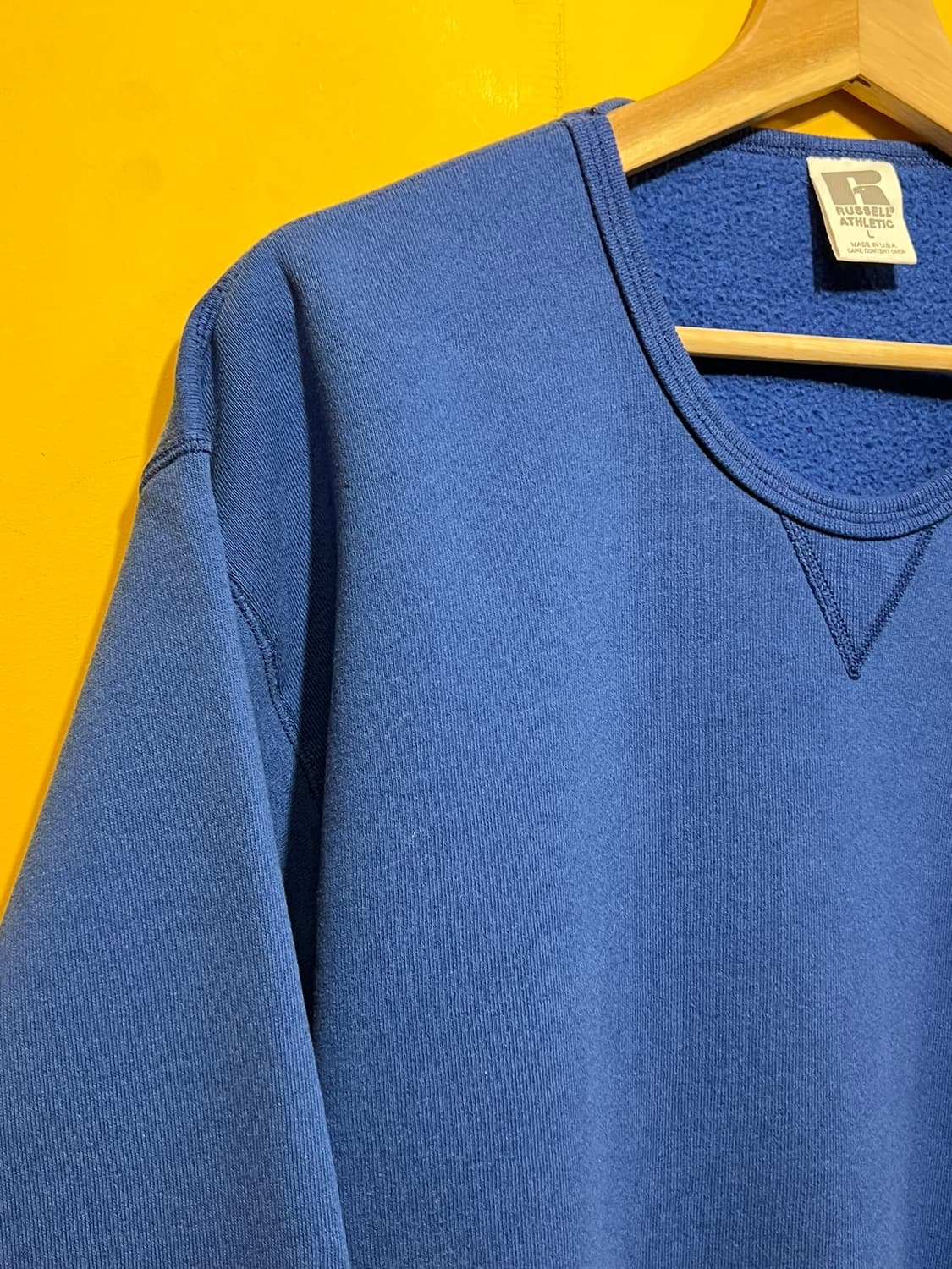 90's [여성L] 러셀 로열 블루 맨투맨 빈티지 스웻셔츠 블랭크 상품이미지4