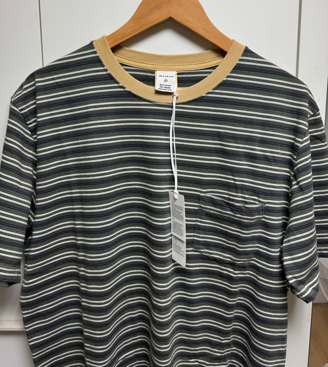 카키스 보더 S/S 티 바크 M사이즈 상품이미지3