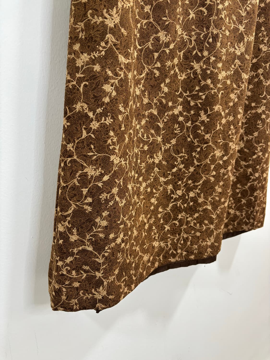 일본 빈티지 브라운 플라워패턴 스커트 치마 상품이미지2