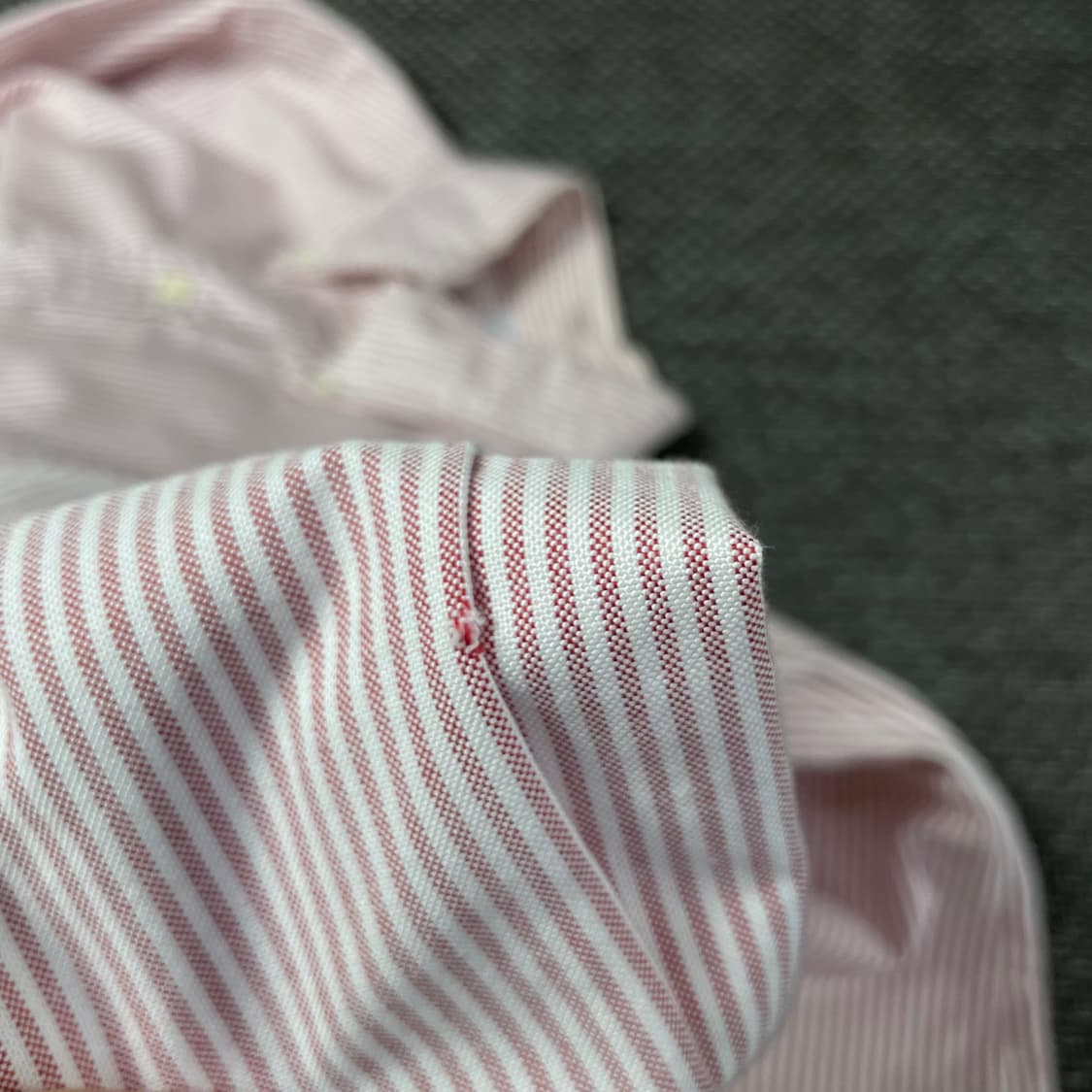 브룩스브라더스 핑크 스트라이프 원포켓 긴팔 셔츠 15-31 상품이미지6