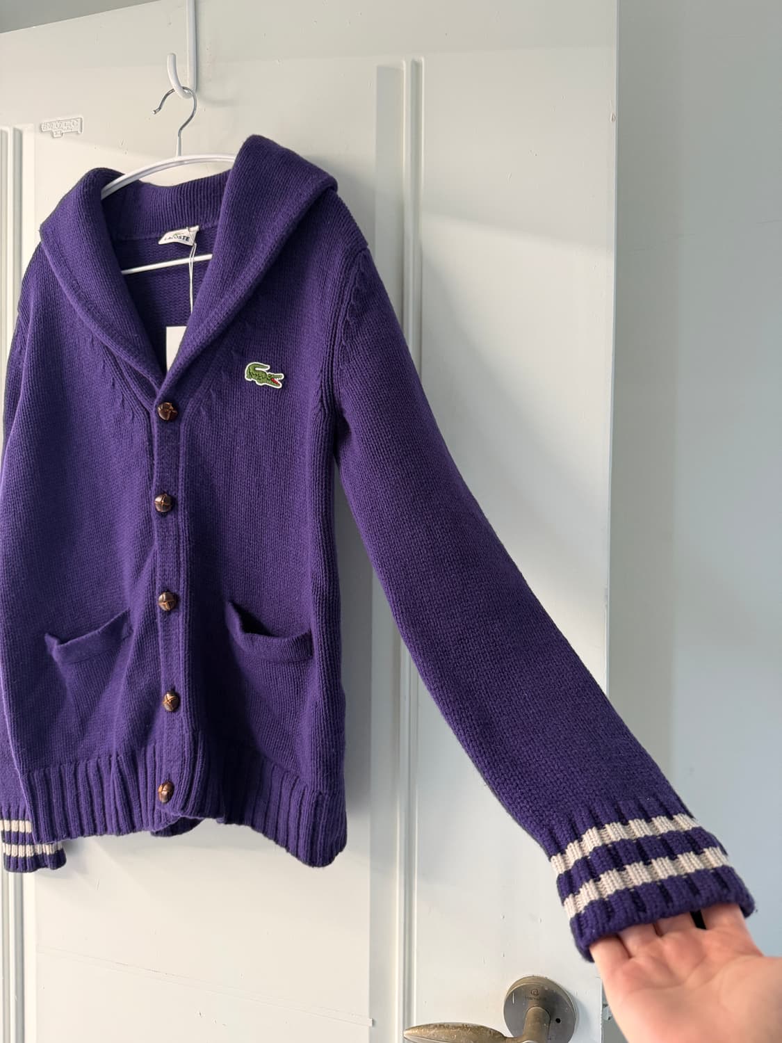 일본빈티지 라코스테 클래식 숄카라 스웨터 상품이미지7