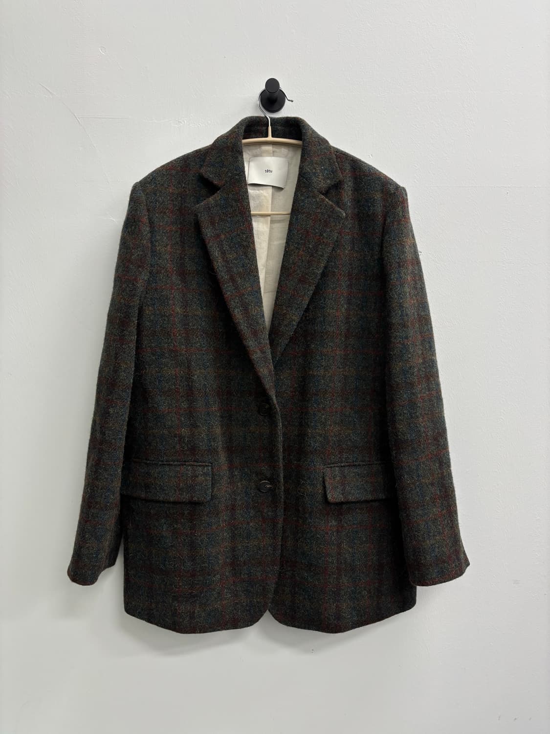 tetu(떼뚜) 체크 모헤어 울 블레이저 자켓 상품이미지1