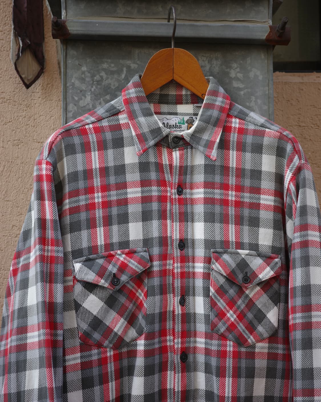 80s 리바이스 알래스카 체크 플란넬 셔츠 상품이미지2