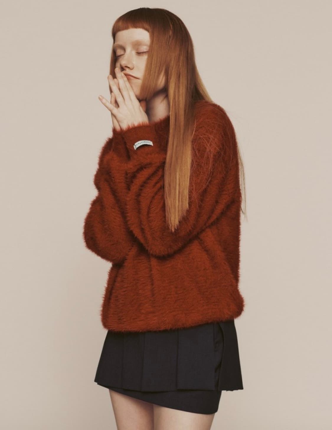 인스턴트펑크 플리츠 미니스커트 챠콜 M 상품이미지6