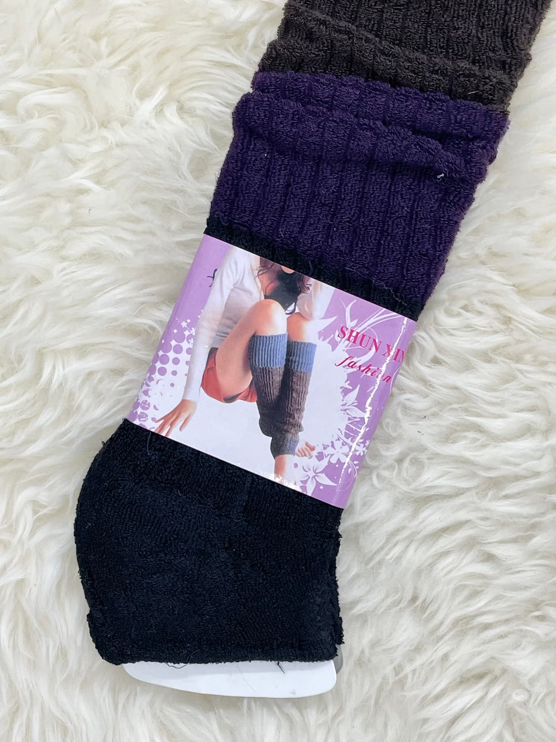 JPN 울 패턴 레그워머 상품이미지2