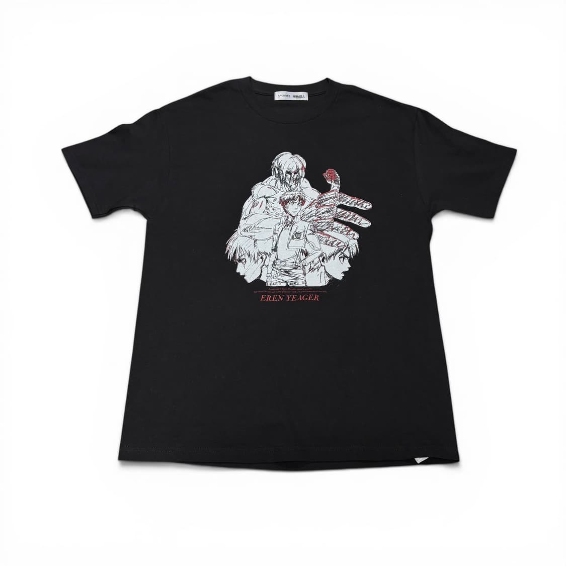 M-L 진격의거인 엘런예거 WIT STUDIOS 블랙 반팔티 상품이미지1