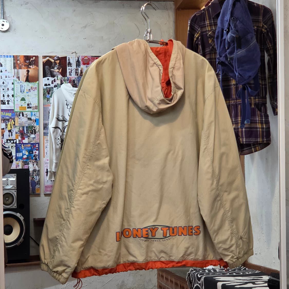 JPN 루니툰즈 실베스터 베이지 아노락 후드 상품이미지5