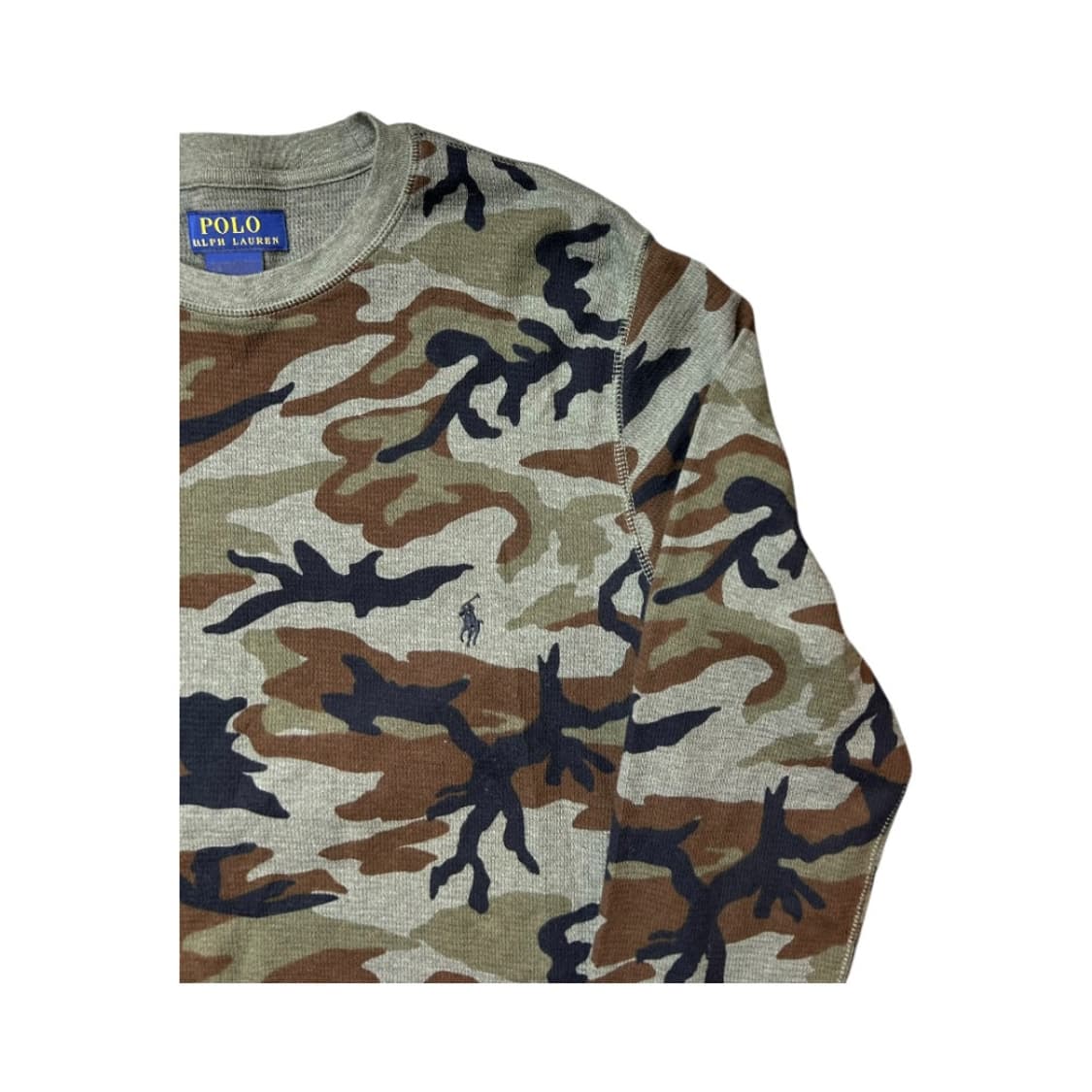 S) 폴로 랄프로렌 카모플라주 와플 롱 슬리브 티셔츠 T-094 상품이미지4