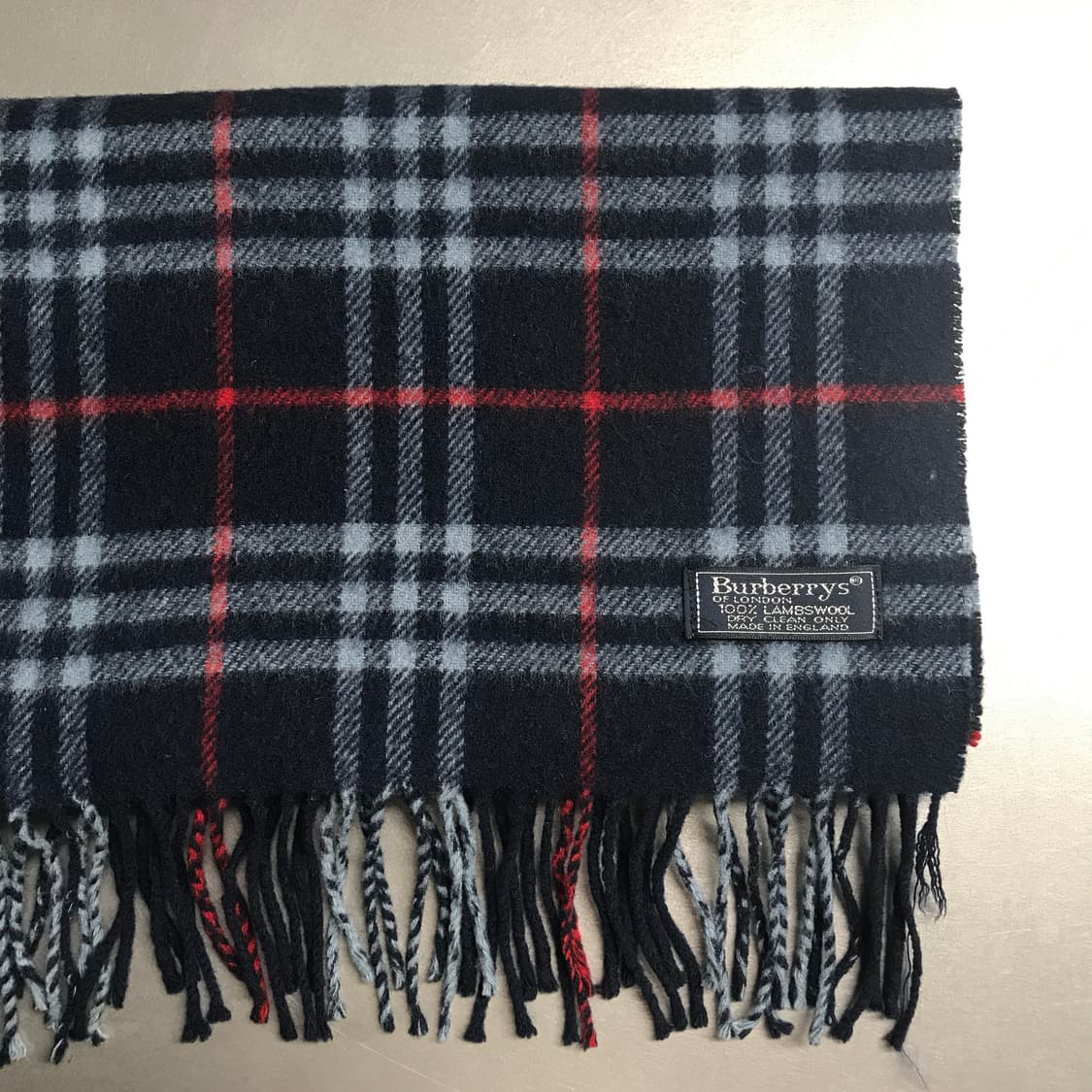 버버리 정품 램스울 머플러 네이비 상품이미지2