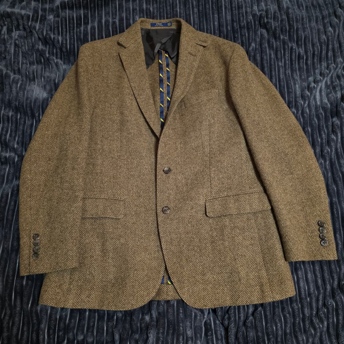 폴로 포르투갈메이드 헤링본투피스자켓 브라운 42R 상품이미지2