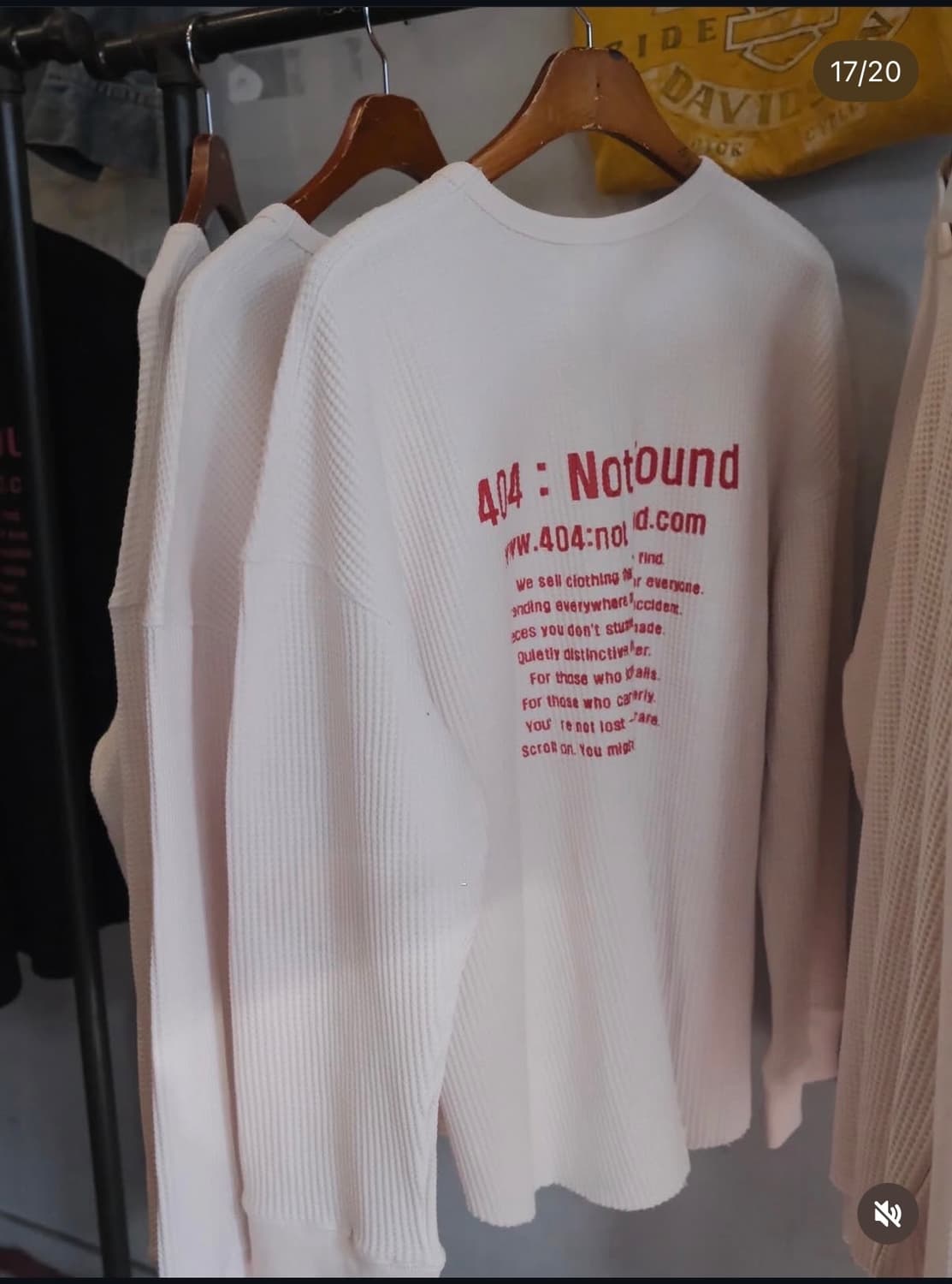 404 vintage waffle long sleeve 상품이미지1