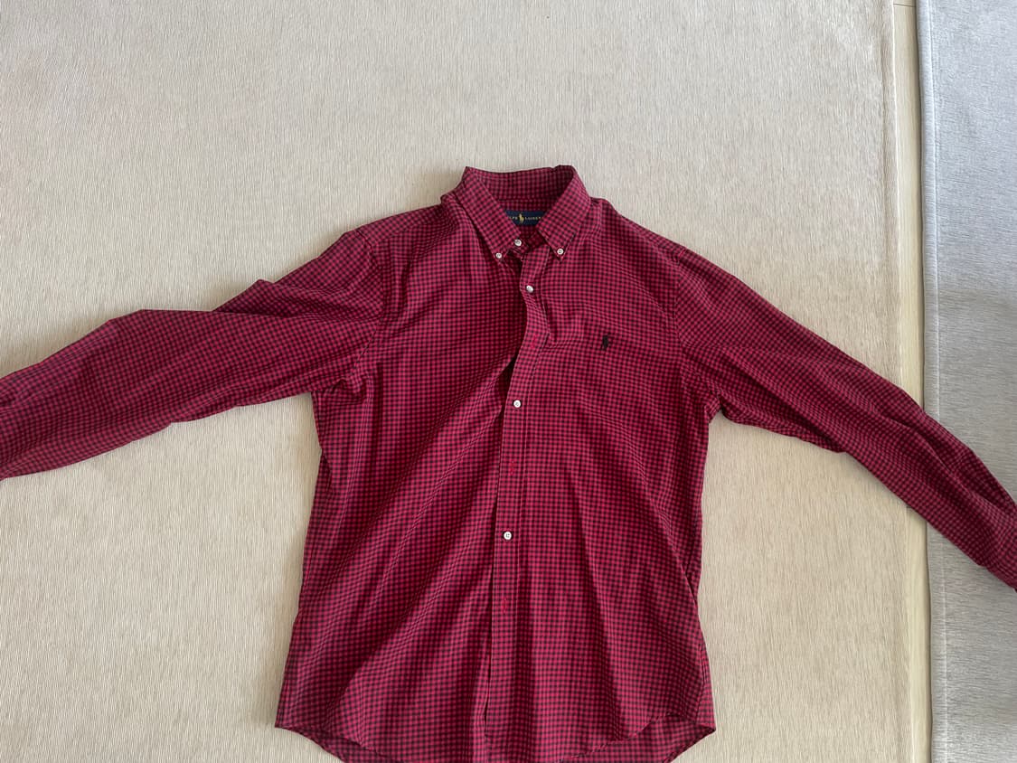 폴로 랄프로렌 레드 체크 남방 L 상품이미지2