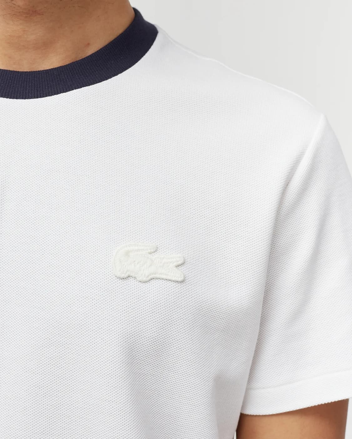 [택포] 라코스테 배색 크루넥 텍스처 코튼 반팔티 105 상품이미지5