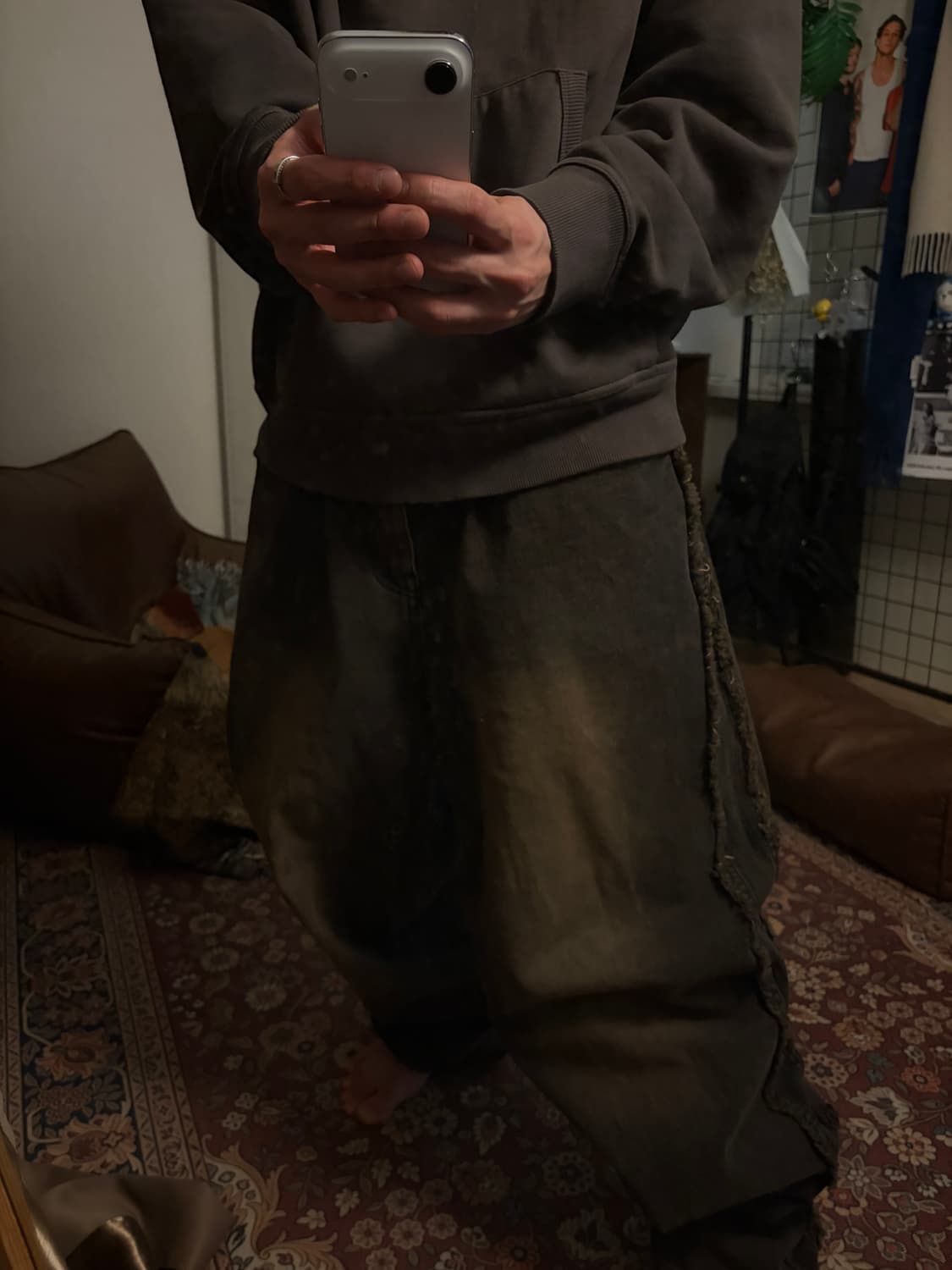 미드 90 사이드 라인 루즈핏 데님 팬츠 상품이미지1