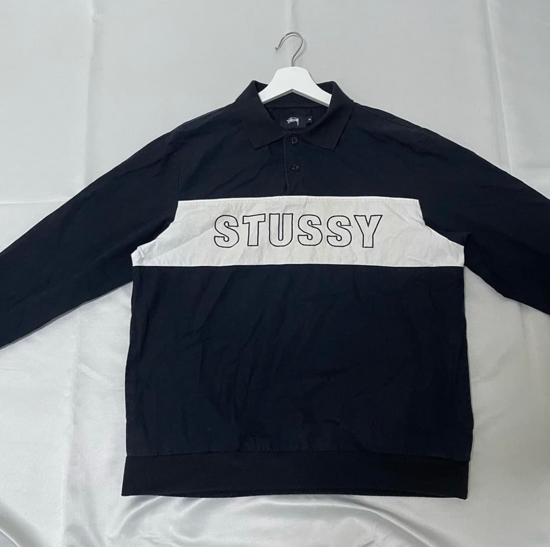 [M] 스투시 카라 맨투맨 상품이미지2