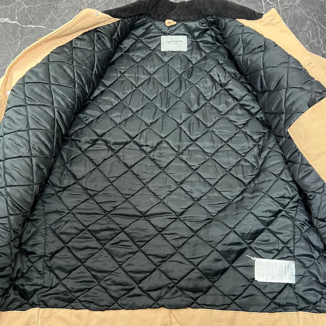 칼하트 WIP OG 초어 코트 피넛 블랙 캔버스 워크자켓 상품이미지4