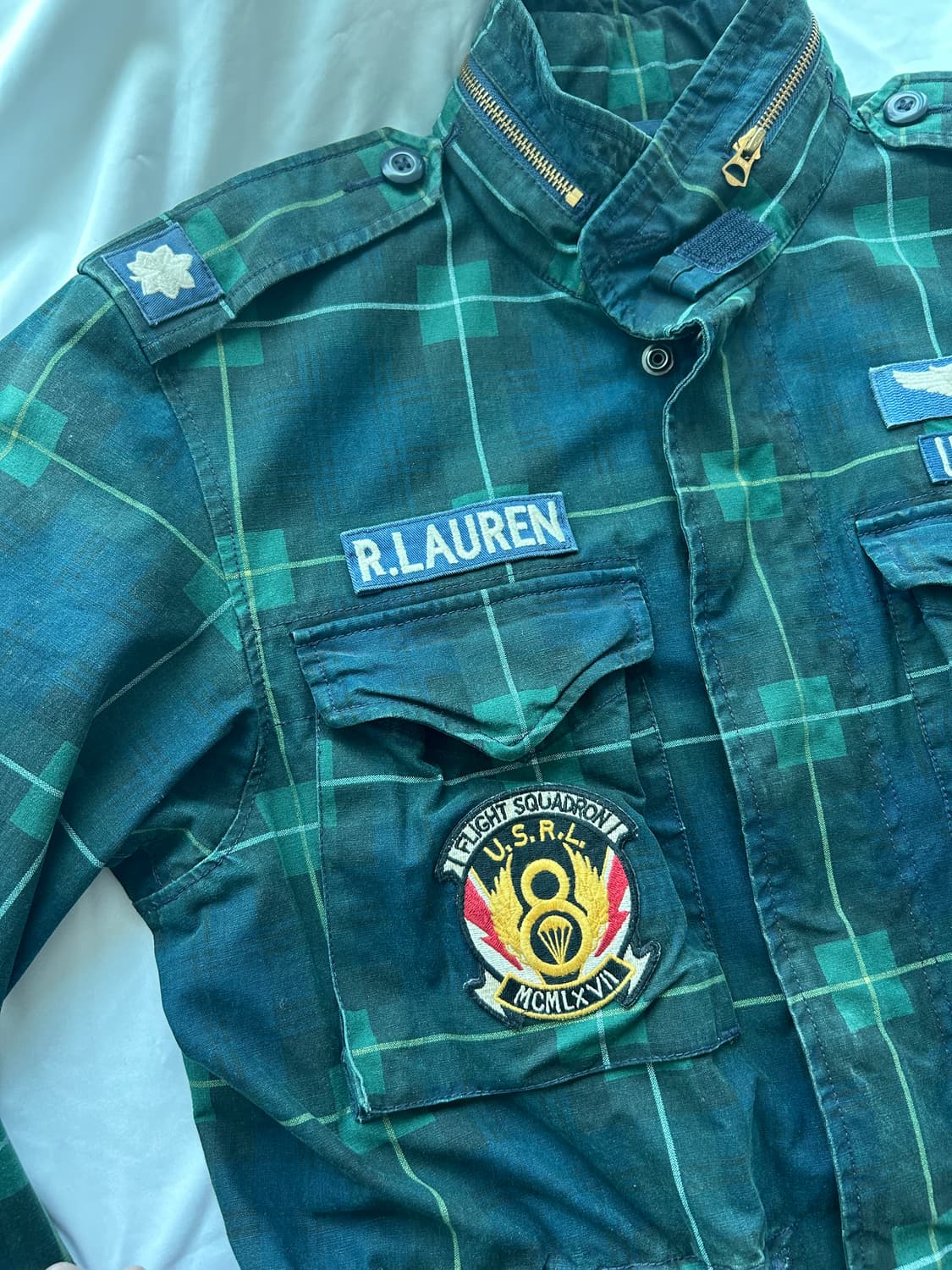 폴로 랄프로렌 타탄체크 소령 야상 자켓 상품이미지1