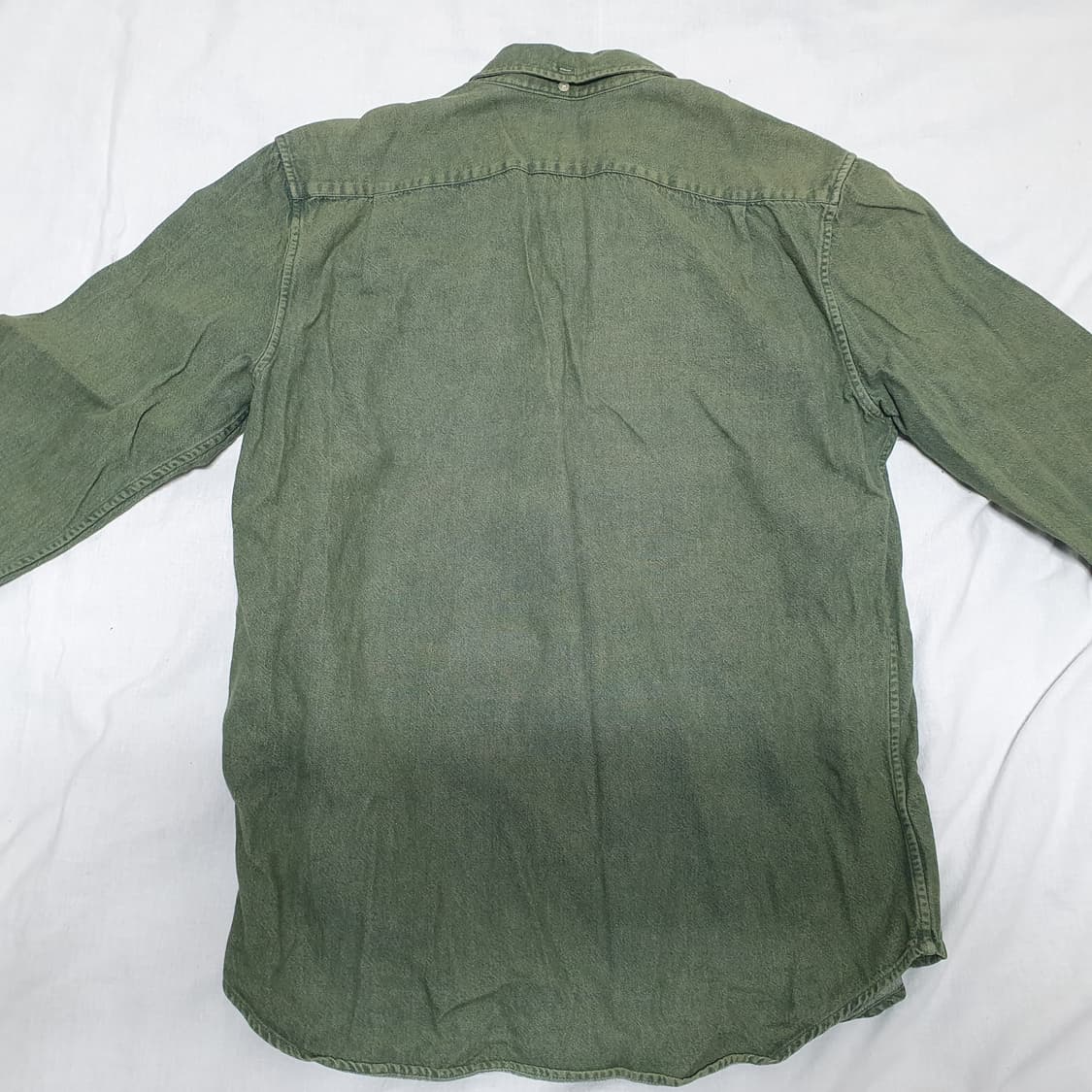 M, L 슈프림 크라운 로고 데님셔츠 그린 상품이미지2