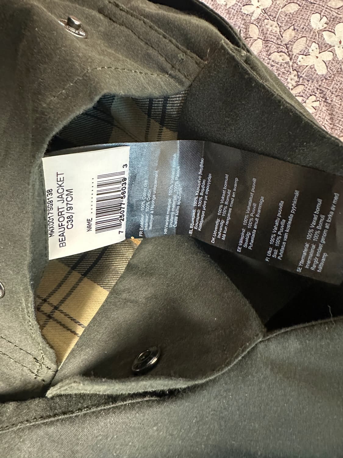 바버 뷰포트 왁스 자켓 상품이미지8