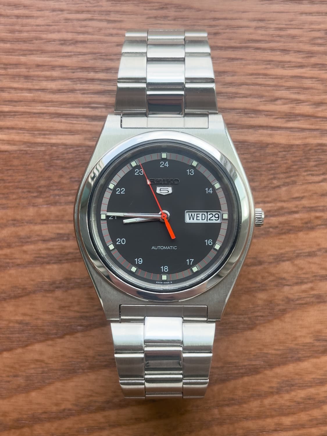 [초희귀/민트] 세이코 5 6309 - 매트 블랙 24H 다이얼 (레드  상품이미지2