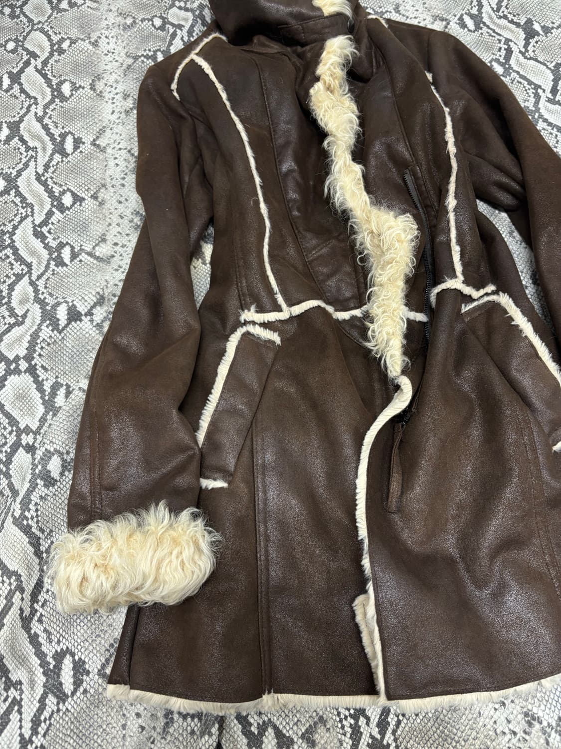 [Renoma] Fur Trimming Brown Jacket 상품이미지4
