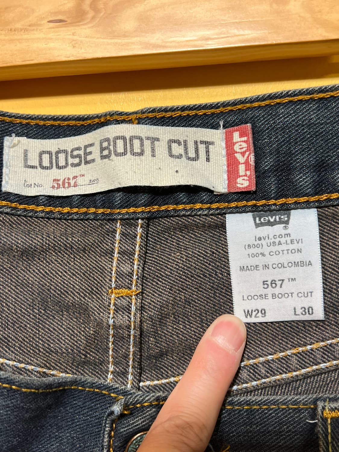 [29x30] 리바이스 567 루즈 부츠컷 데님 빈티지 Y2K 청바지 상품이미지7