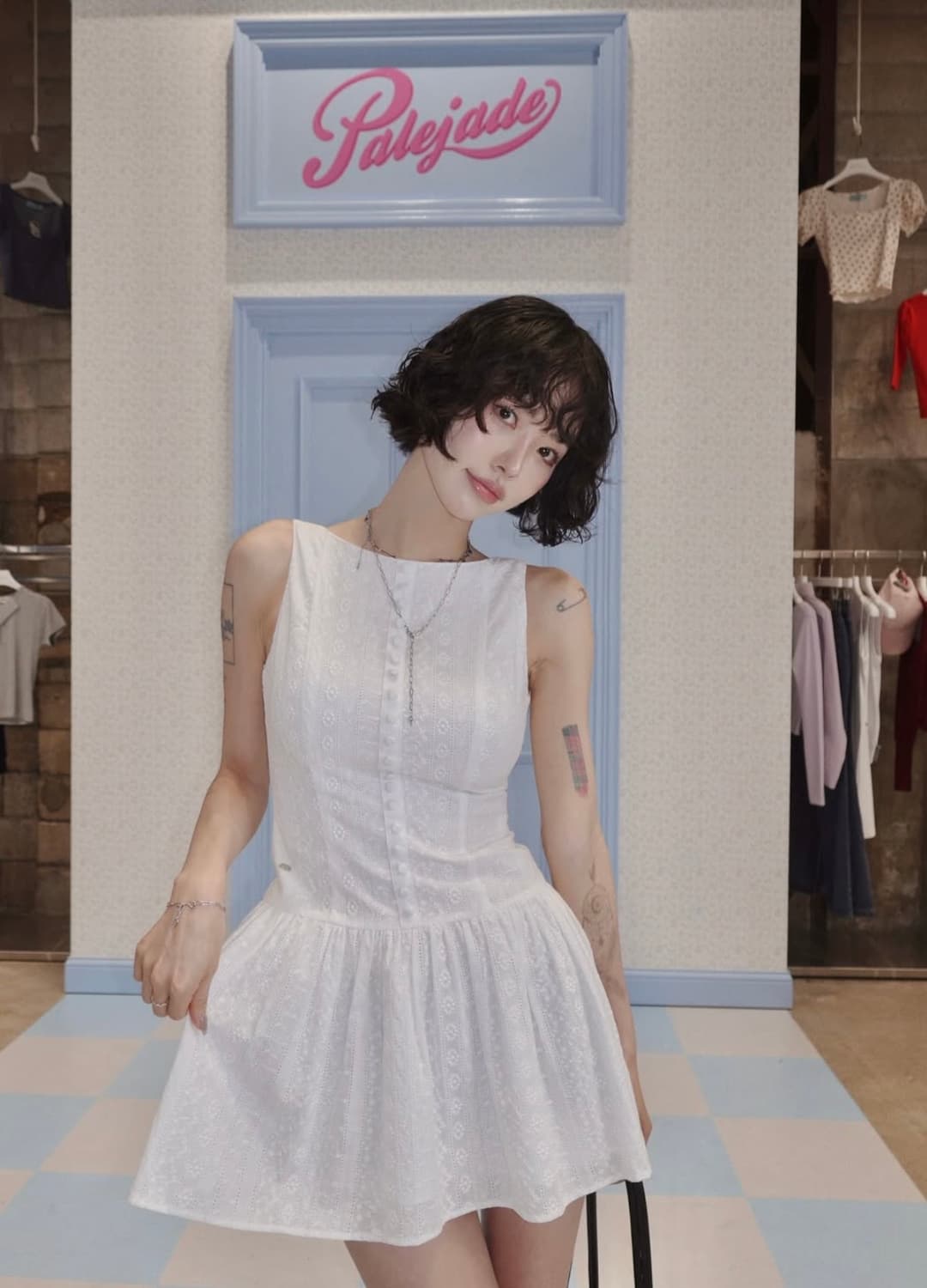 상태 최상) 페일제이드 플라워 자카드 원피스 상품이미지2