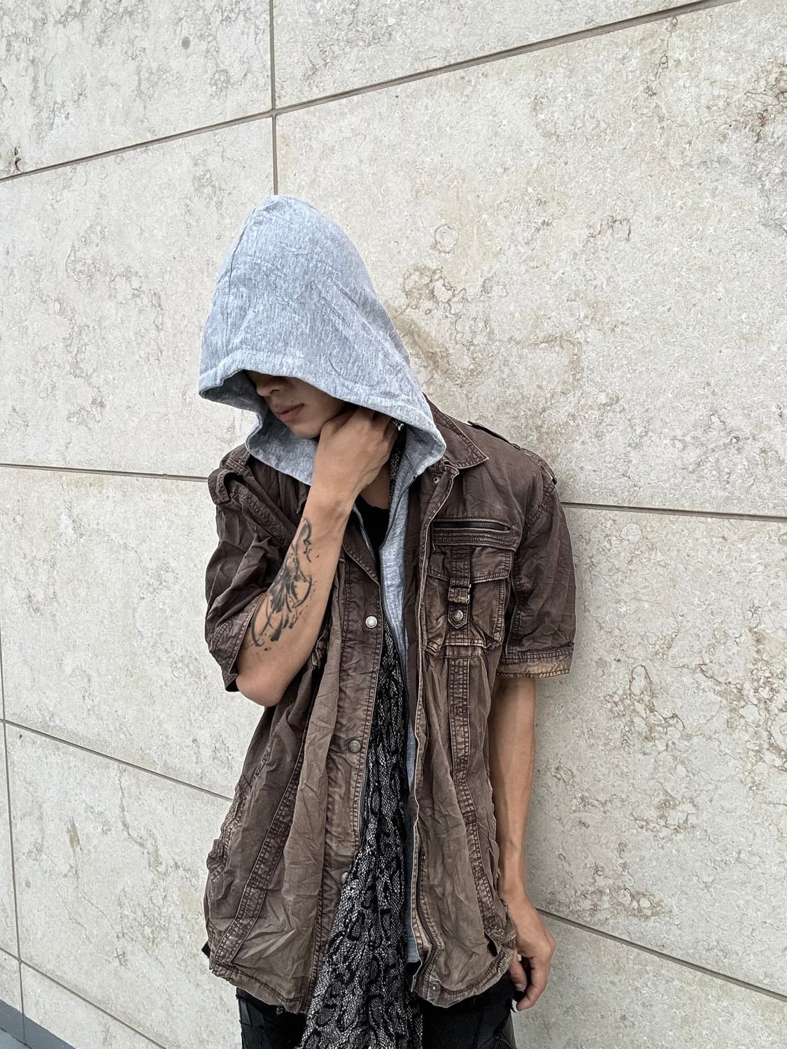 Grunge Gimmick Pocket Over-Fit 1/2 Grey  상품이미지3