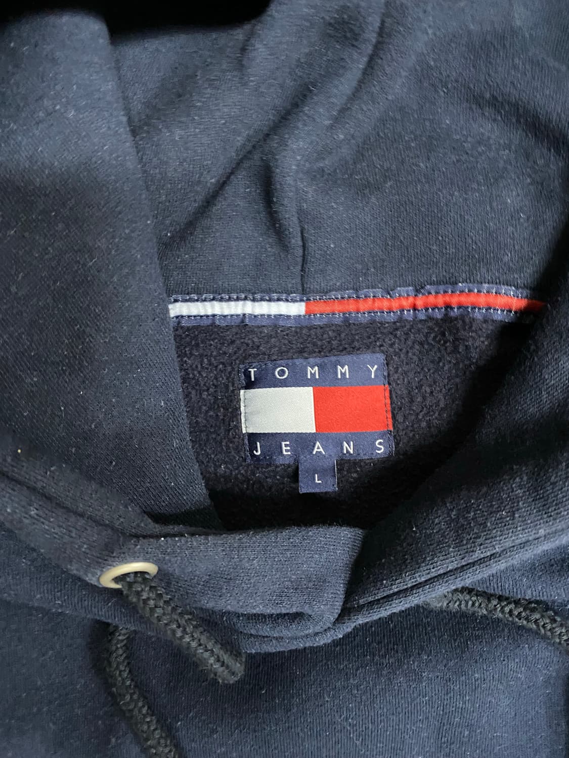 타미힐피거 만국기 후드 티셔츠 L 네이비 상품이미지2