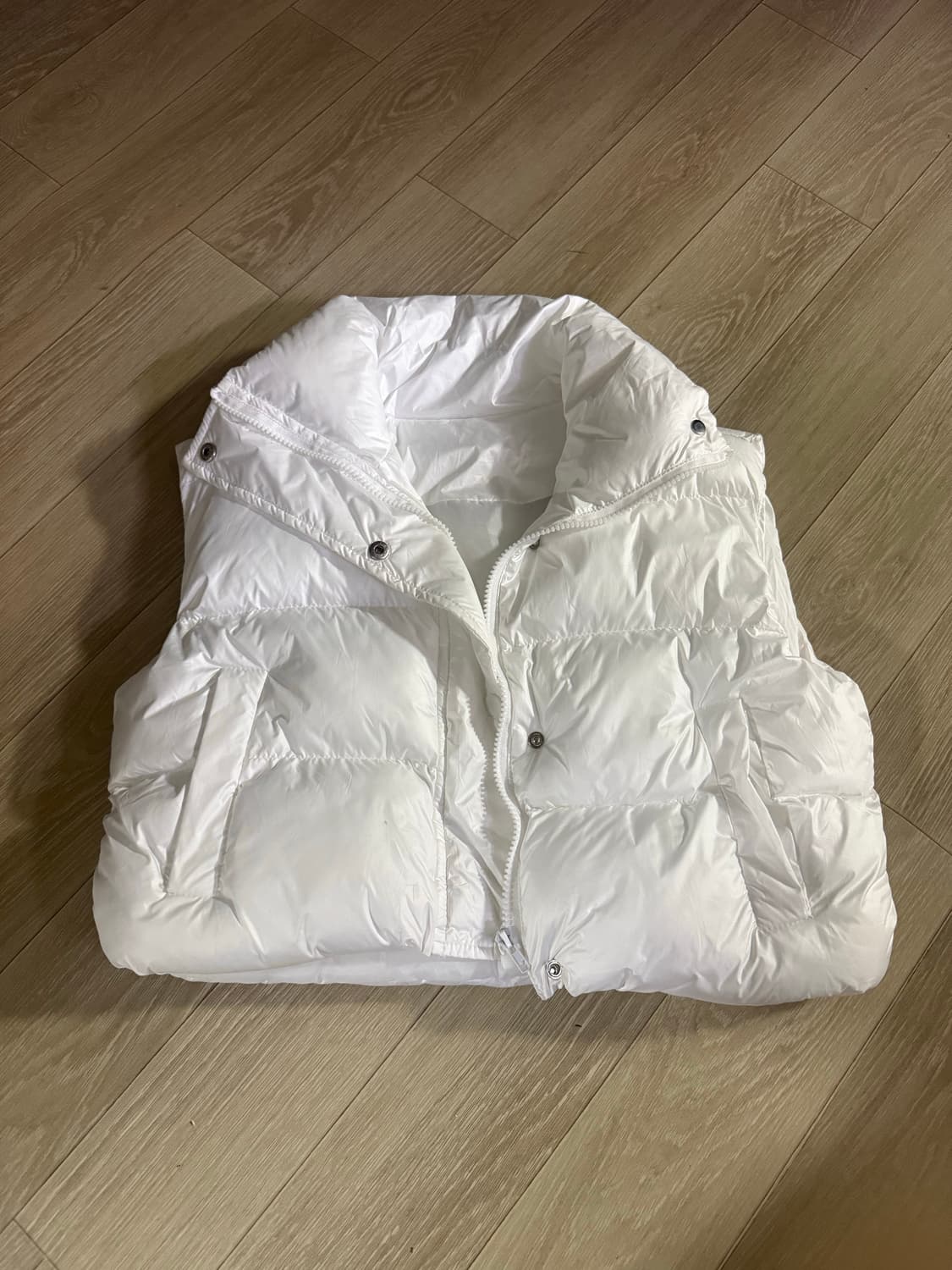 크롭 패딩 조끼 상품이미지1