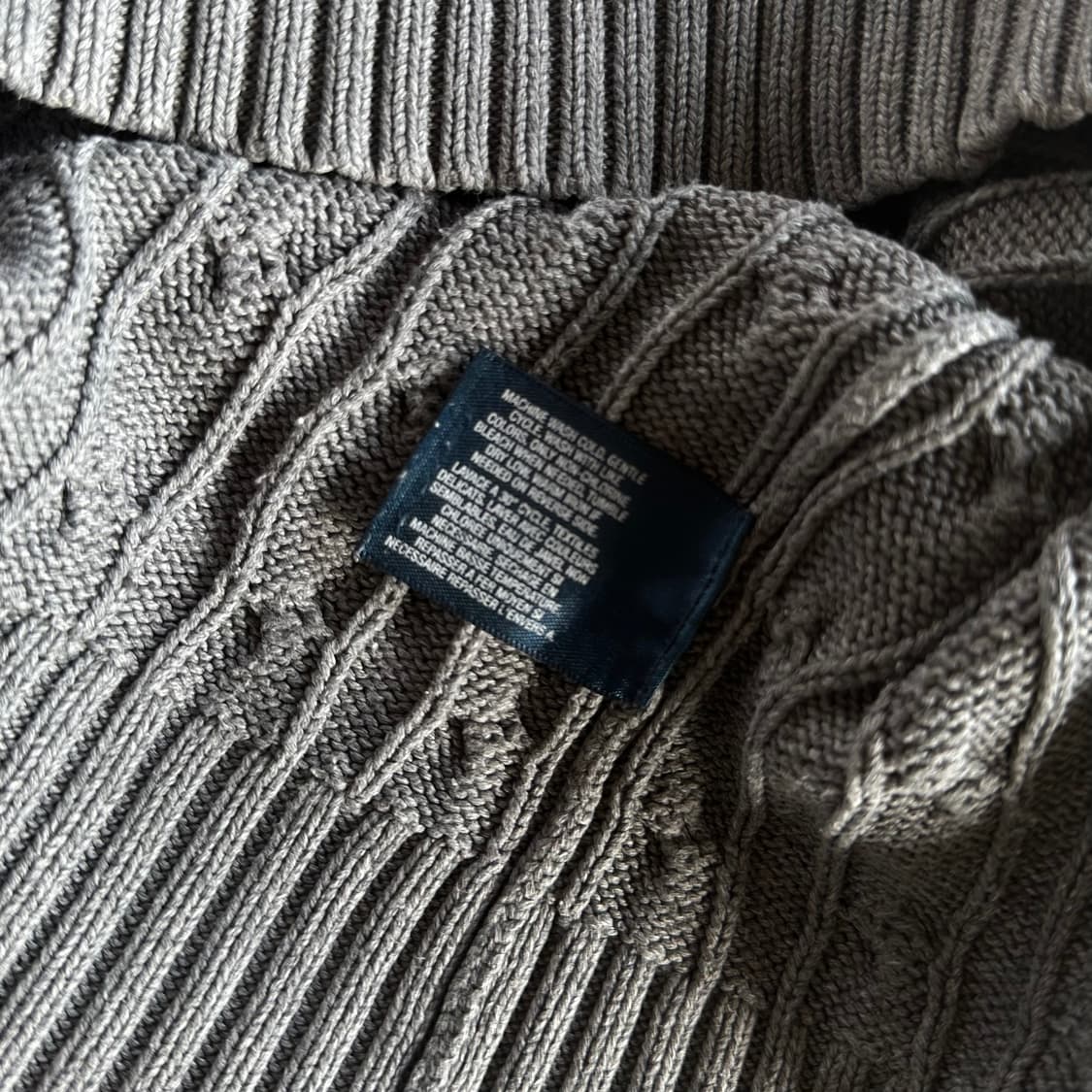 [L-XL]폴로 랄프로렌 그레이 케이블 니트 스웨터 상품이미지8