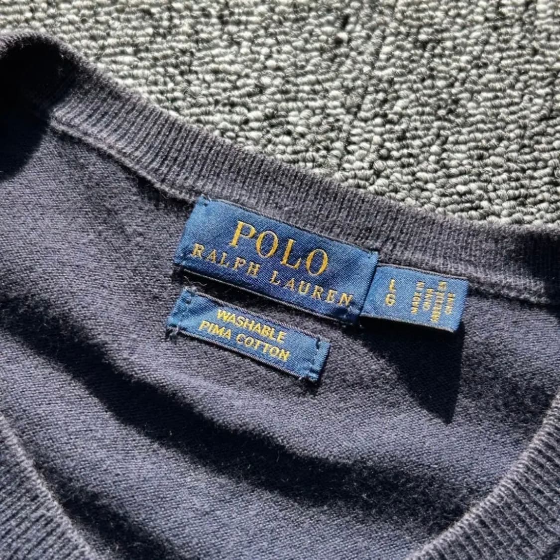 폴로 랄프로렌 피마코튼 네이비 가디건 L 상품이미지2