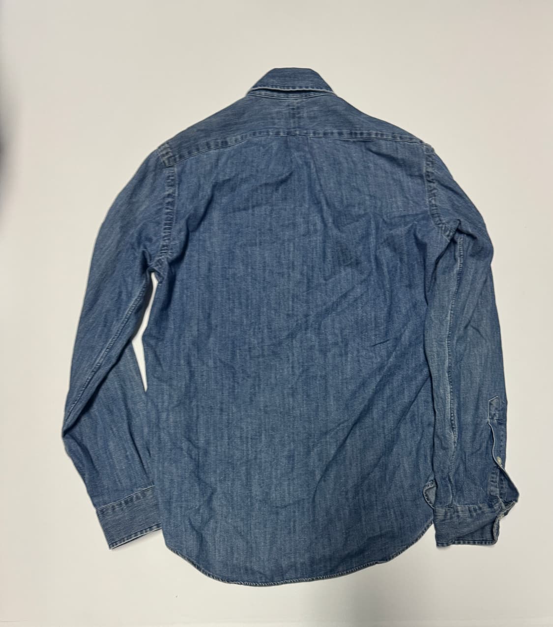 폴로 랄프로렌 신형 라벨 중청 워싱 데님 셔츠 S~M 상품이미지2