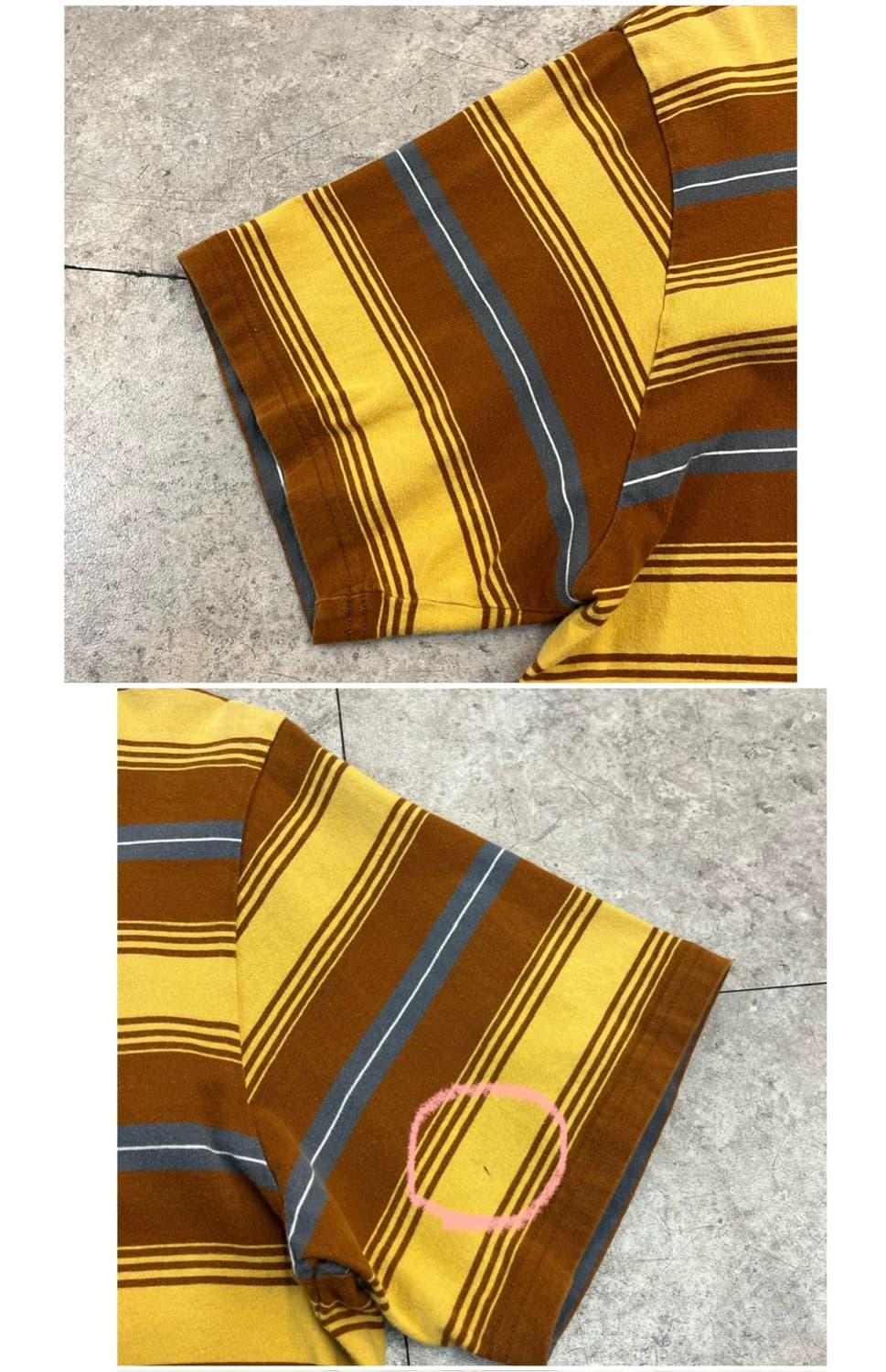 칼하트 스트라이프 반팔티 브라운 XL #csz3406 상품이미지6