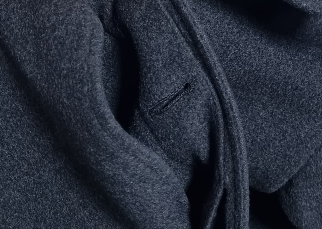 L (100) 입생로랑 빈티지 다크그레이 울/캐시미어 반코트 상품이미지6