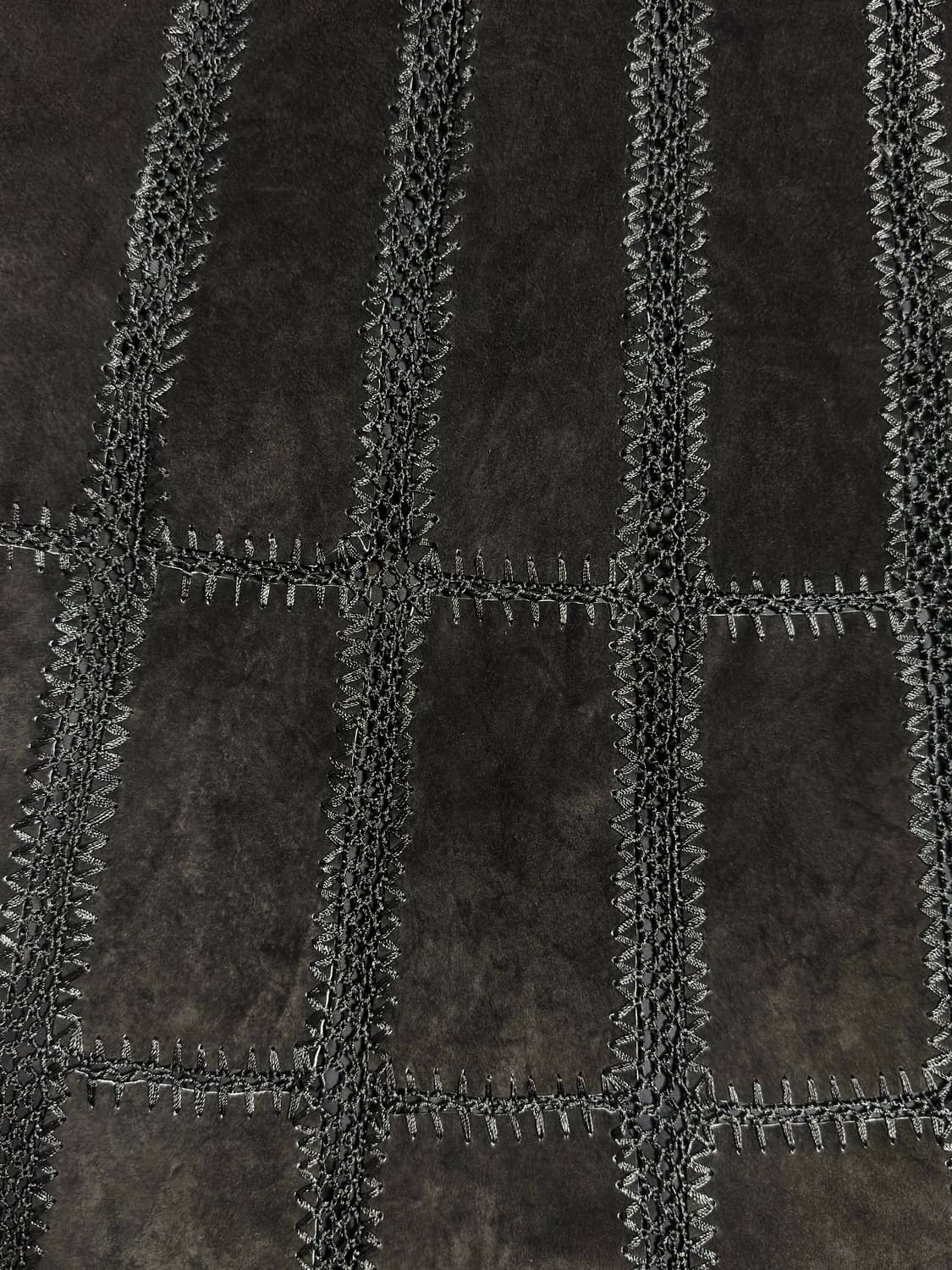 리얼 스웨이드 패치워크 레이스업 스커트 상품이미지2