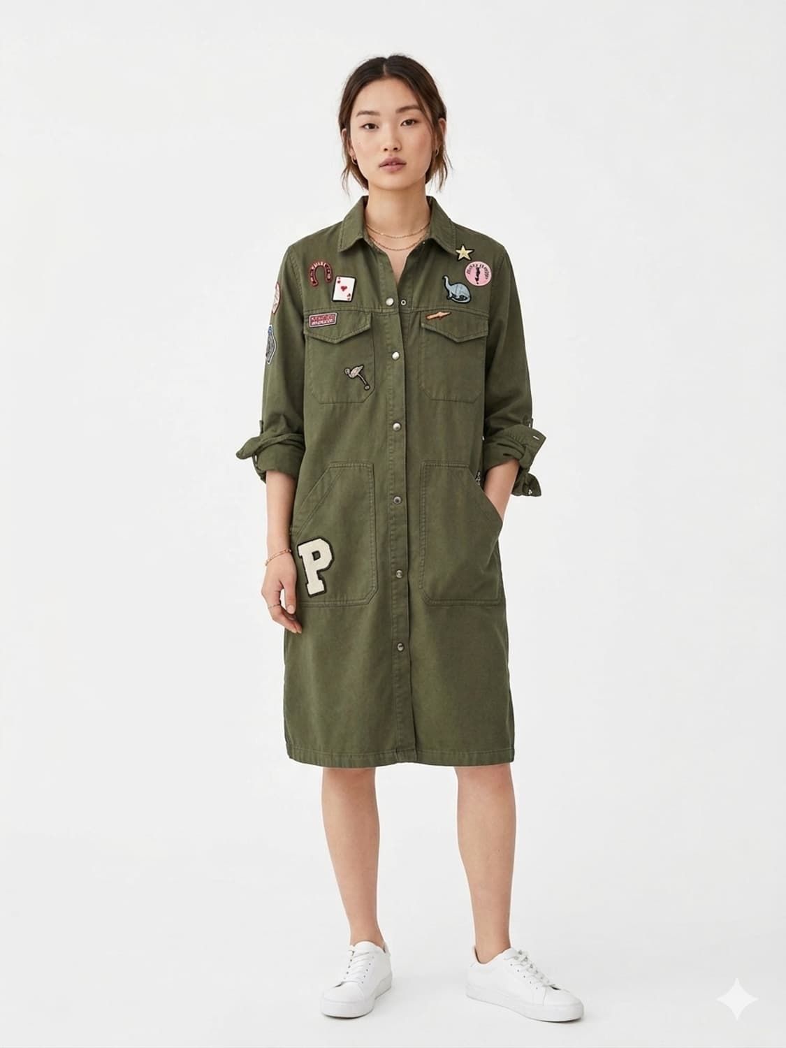 자라 셔츠 롱야상&셔츠 원피스 상품이미지1