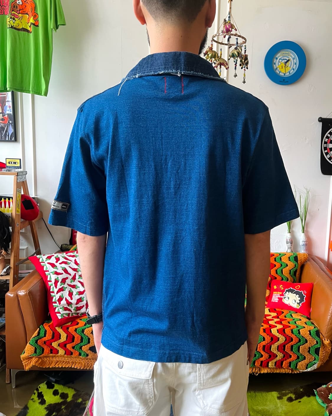 1980s Quiksilver 1/2 Indigo Denim Top 상품이미지3