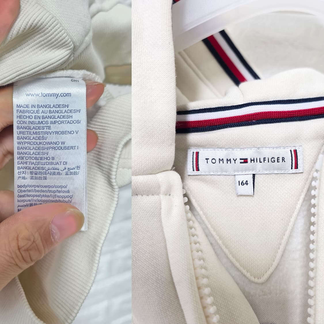 택포) S 타미힐피거 아이보리 후드집업  상품이미지2