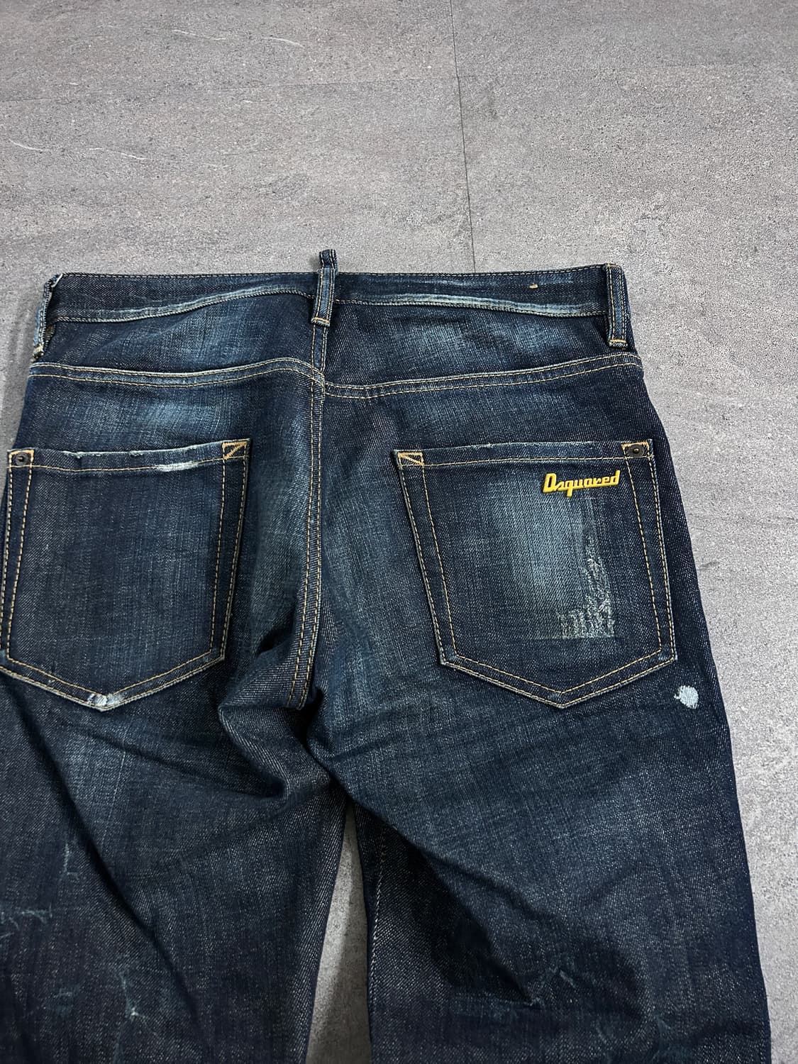 디스퀘어드2 11fw 루키 3 레더 판넬 데님 팬츠 상품이미지6