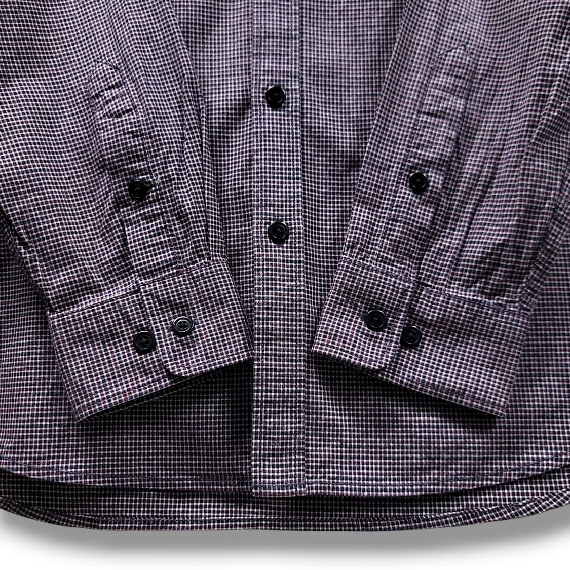 [105/L] 라코스테 브라운&블랙 체크 슬림핏 긴팔셔츠 상품이미지7