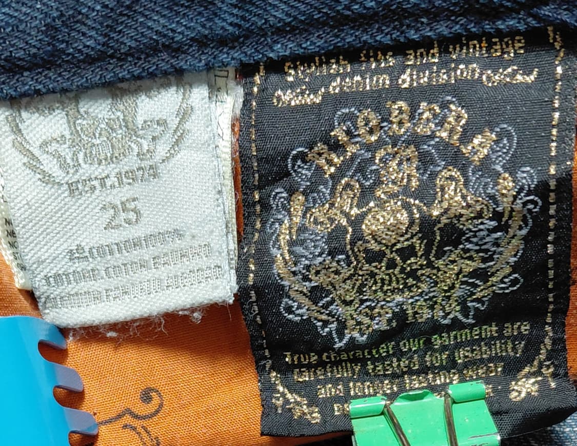 [25] 리오베라(Riobera) 자수 포인트 빈티지 데님 팬츠 상품이미지6