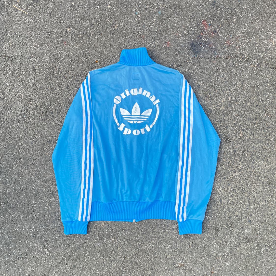 00s 아디다스 대대장 스카이블루 오리지날 져지 올드스쿨 트랙탑 L 상품이미지10