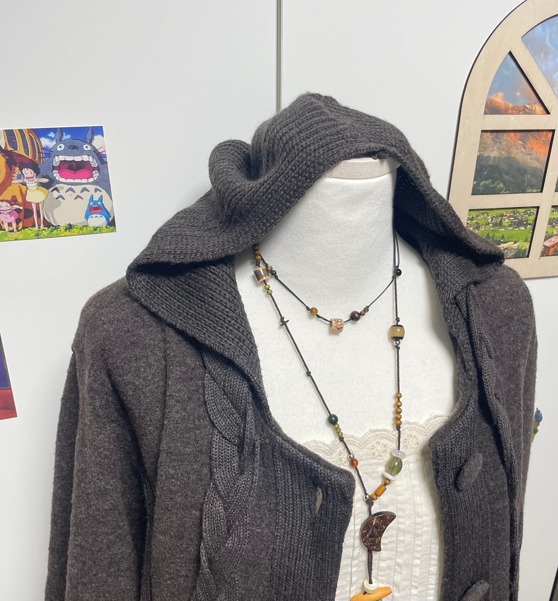 브라운 롱 가디건 #모리걸 #브라운 #가디건 #롱가디건 상품이미지5