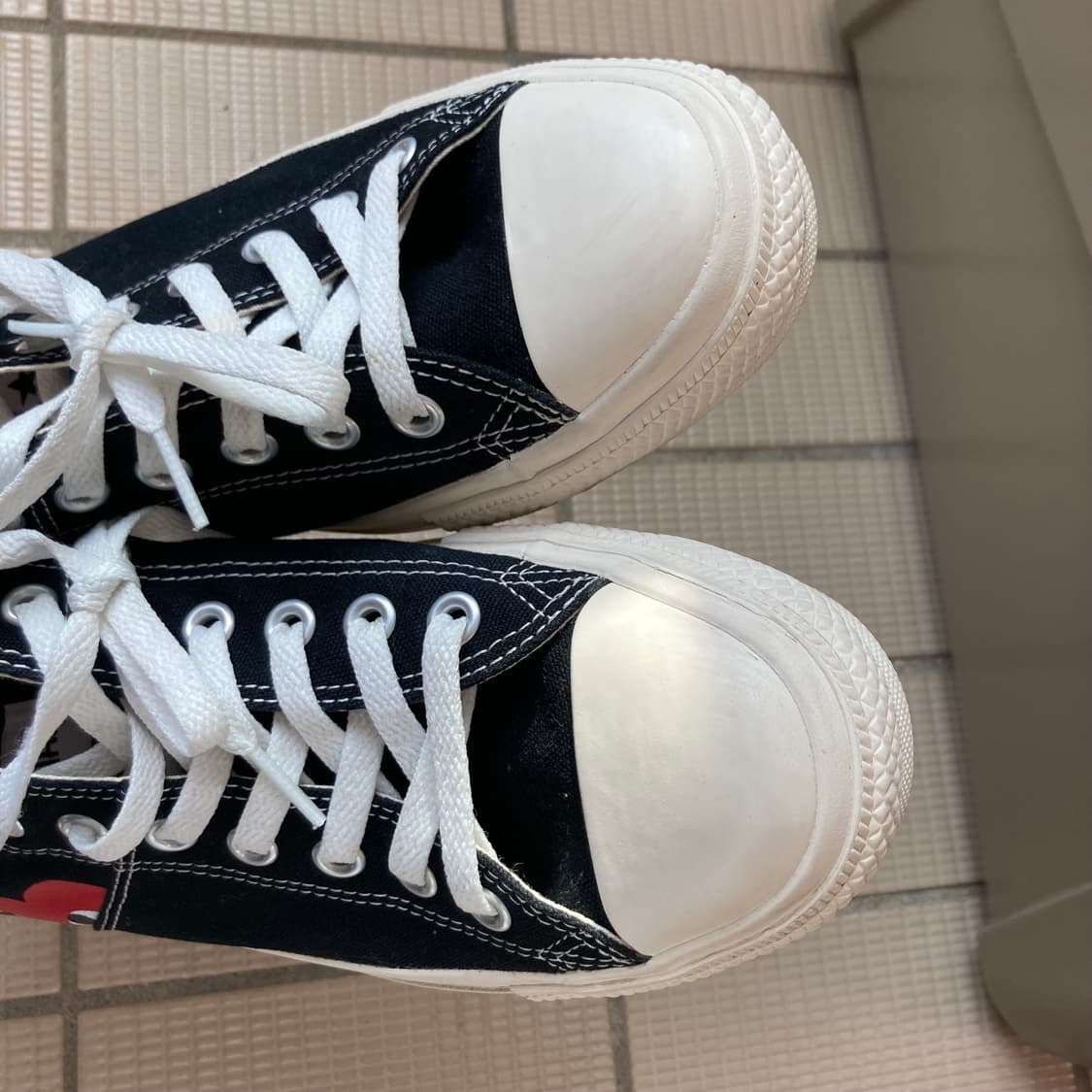 거의새것) 정품 꼼데가르송 컨버스 블랙 로우 270, 275 상품이미지5