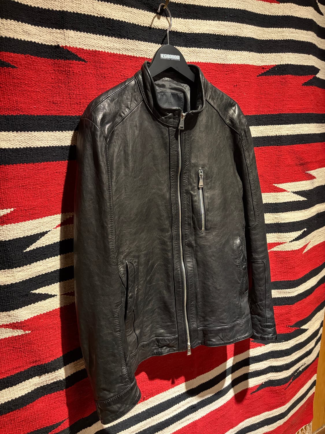 Single sheep skin biker jacket / 양가죽 바이커 상품이미지2