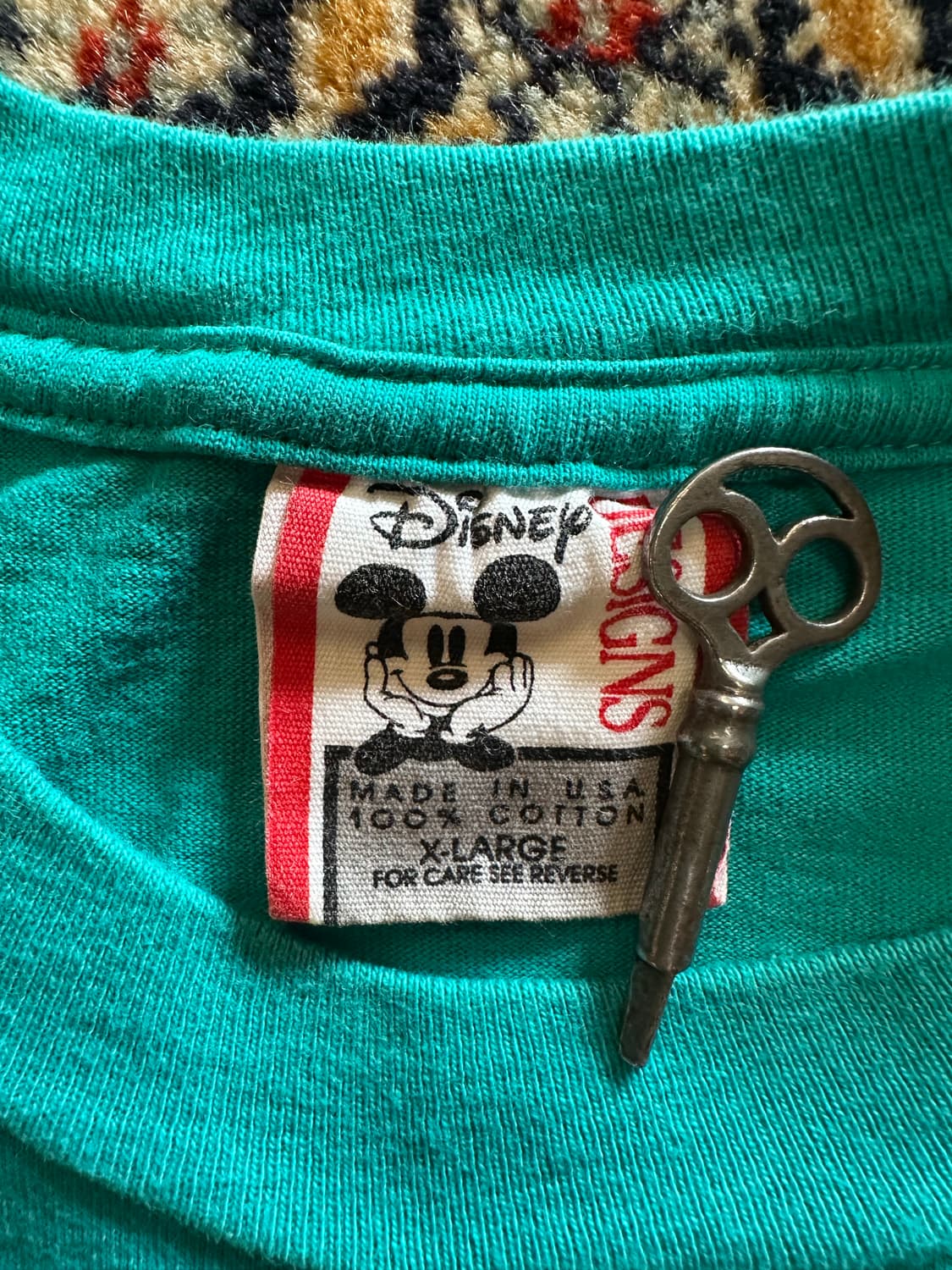 90s 디즈니 미키마우스 "그래피티 로고" 싱글스티치 - XL 상품이미지4