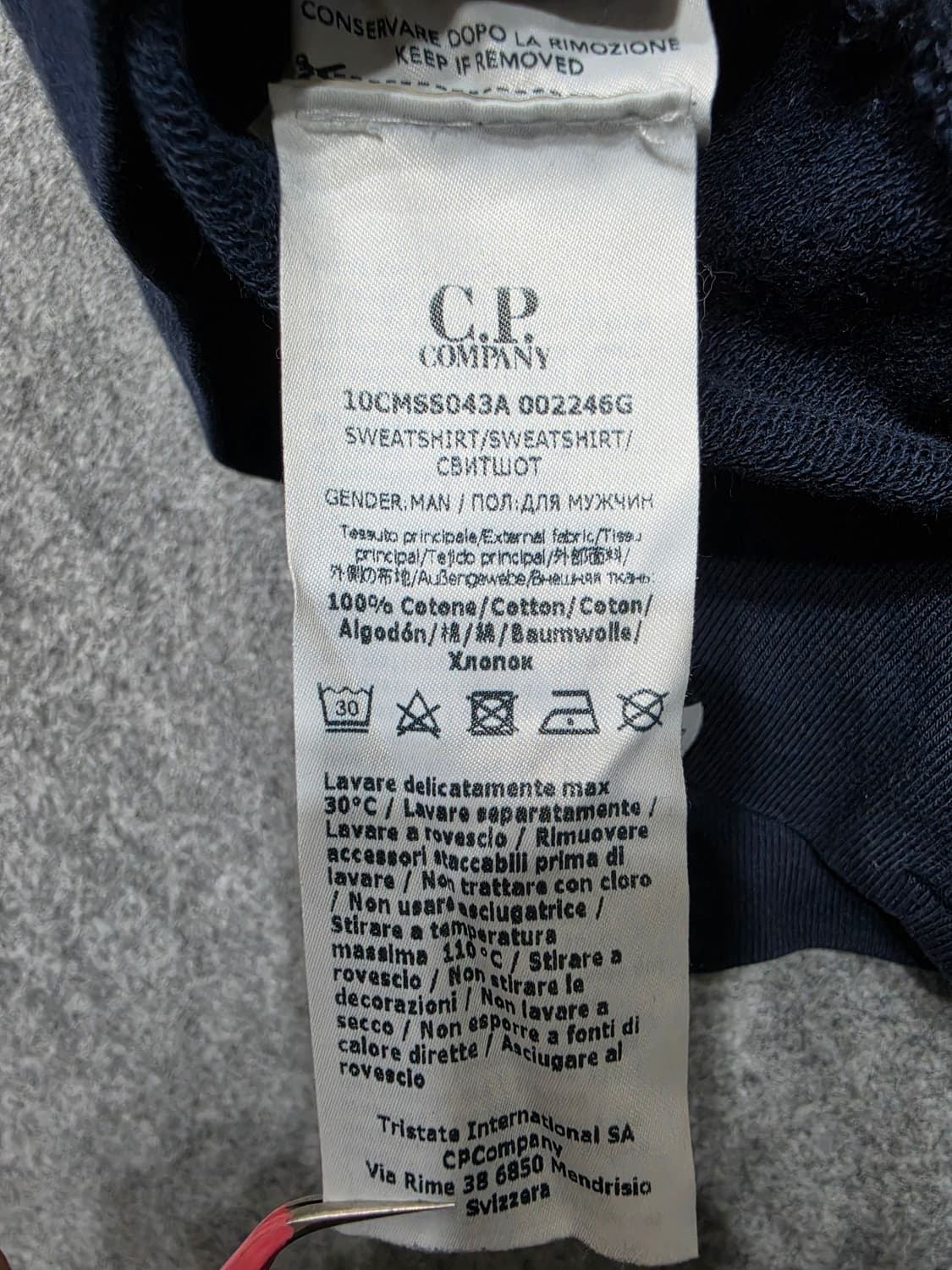 CP 컴퍼니 렌즈 와펜 포켓 크루넥 슬리브 긴팔티 XL 상품이미지8