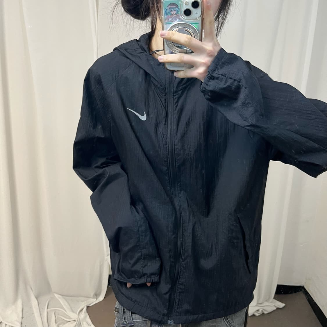 Nike black running windbreaker  상품이미지3
